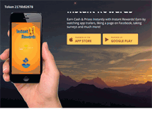 Tablet Screenshot of instantrewardsapp.com